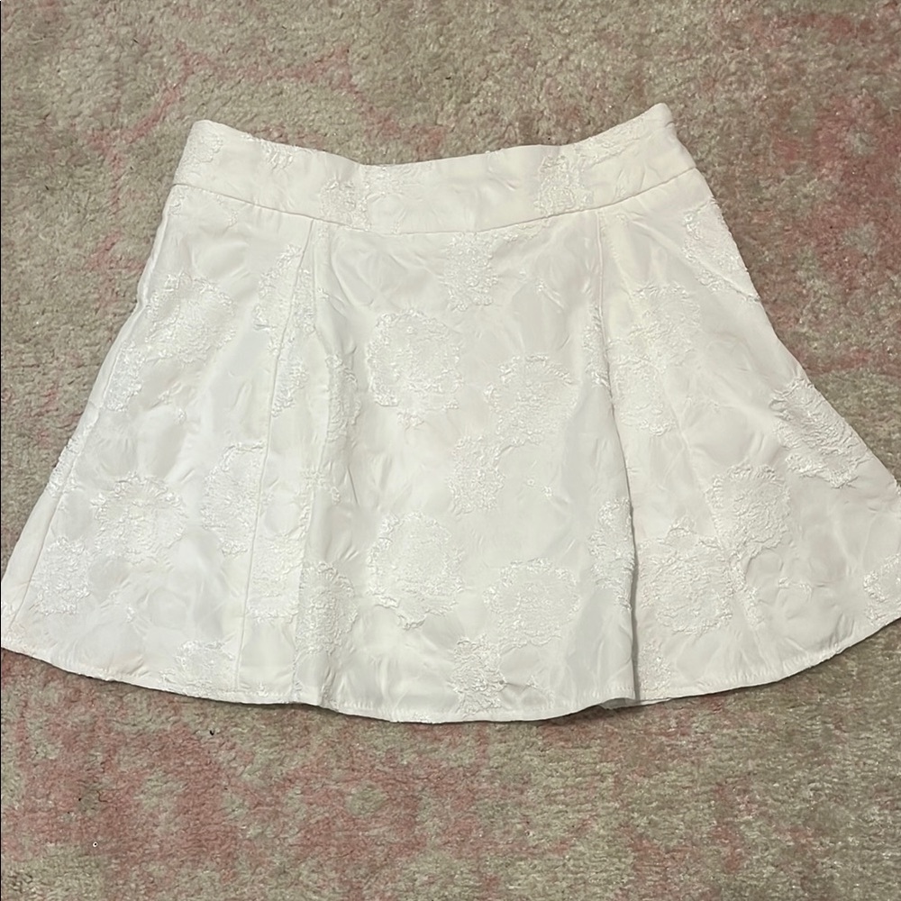 White mini skirt